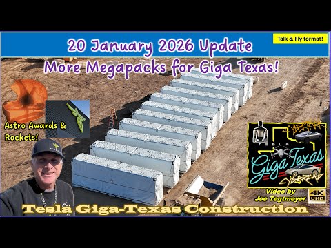 1st 11 Cortex 2 Megapacks! Switchyard 3rd Transformer Slab.  20 Jan 2026 Giga Texas Update (11:35AM)