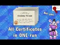Getting Every Certificate In One Run In Freddy S Pizzeria