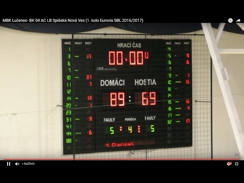 MBK Lučenec- BK 04 AC LB Spišská Nová Ves (1. kolo Eurovia SBL 2016/2017)