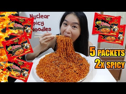 NUCLEAR FIRE NOODLES CHALLENGE • Mukbang •  Eating Show