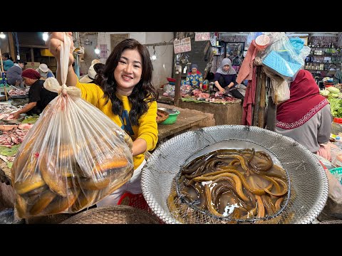 Market tour and cooking: Yumme Eel fish cooking with homestyle | Buy Eel fish and cooking