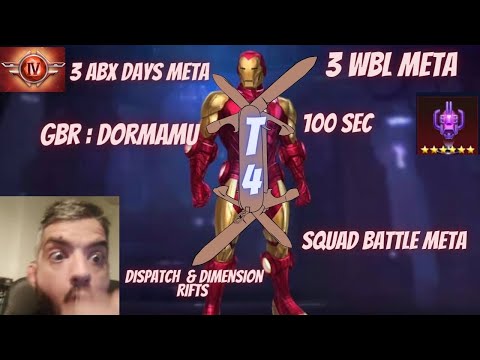 IRONMAN T4 REVIEW- 3 WBL 100S - 3 DAYS ABX META - SB / GBR :DORMAMU - RAGE CTP | Marvel Future Fight