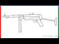 How to draw mp40 step by step for beginners