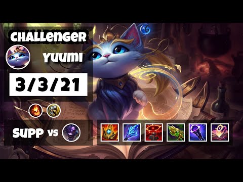Yuumi 11.13 Gameplay Challenger Replay S11 Support (3/3/21) - NA