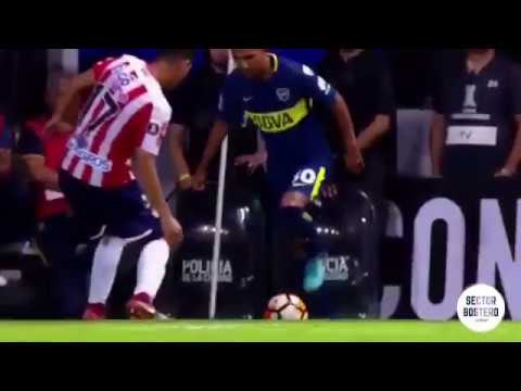 Hermoso caño de  Bebelo Reynoso - Boca vs Junior copa libertadores