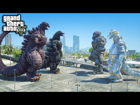 Shin Godzilla, Heisei Godzilla Vs Mechagodzilla 1975, Mecha Kong ( GTA V Mods )