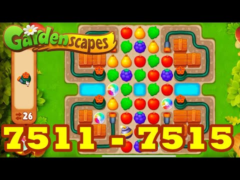 Gardenscapes Level 7511 - 7515 HD 3 match Puzzle | android | IOS | 7512 | 7513 | 7514 | GameGo Game