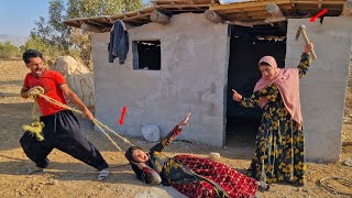 Khosrow and his second wife—who had lost their composure—laid his first wife to 