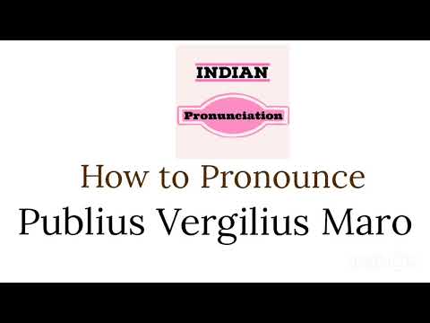 How to say Publius Vergilius Maro | Pronunciation of Publius Vergilius Maro | Publius Vergilius Maro