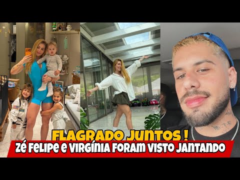Zé Felipe e Virgínia foram visto jantando juntos no sábado a noite 