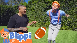 Blippi Learns About Football With Joe Haden  Sport