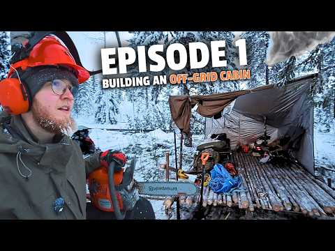 Cabin Build Starts in -32C & Felling First Trees [EP1] - Off-Grid Cabin in the Finnish Wilderness