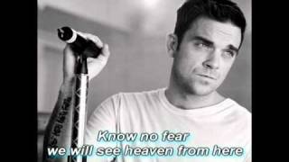 Robbie Williams Heaven from here karaoke (Instrumental with lyrics)
