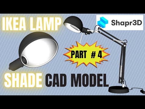 Ikea Lamp CAD model | part 4 | SHADE | 3D modeling on iPad with Shapr3D #shapr3d #ikea #3dmodeling