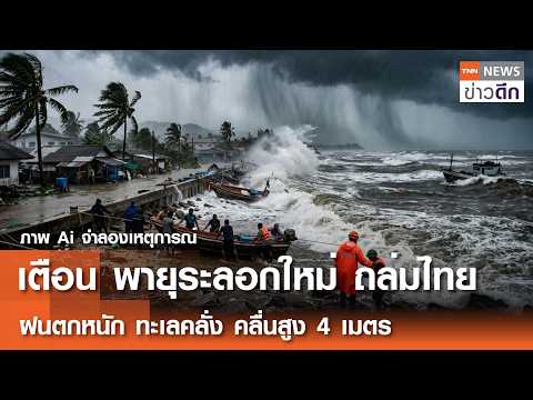 เตือน พายุระลอกใหม่ ถล่มไทย ฝนตกหนัก ทะเลคลั่ง คลื่นสูง 4 เมตร | TNN ข่าวดึก | 8 ก.ค. 69