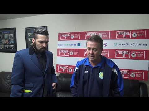 Carlton Town TV talks with Tommy Brookbanks following Sporting Khalsa draw.