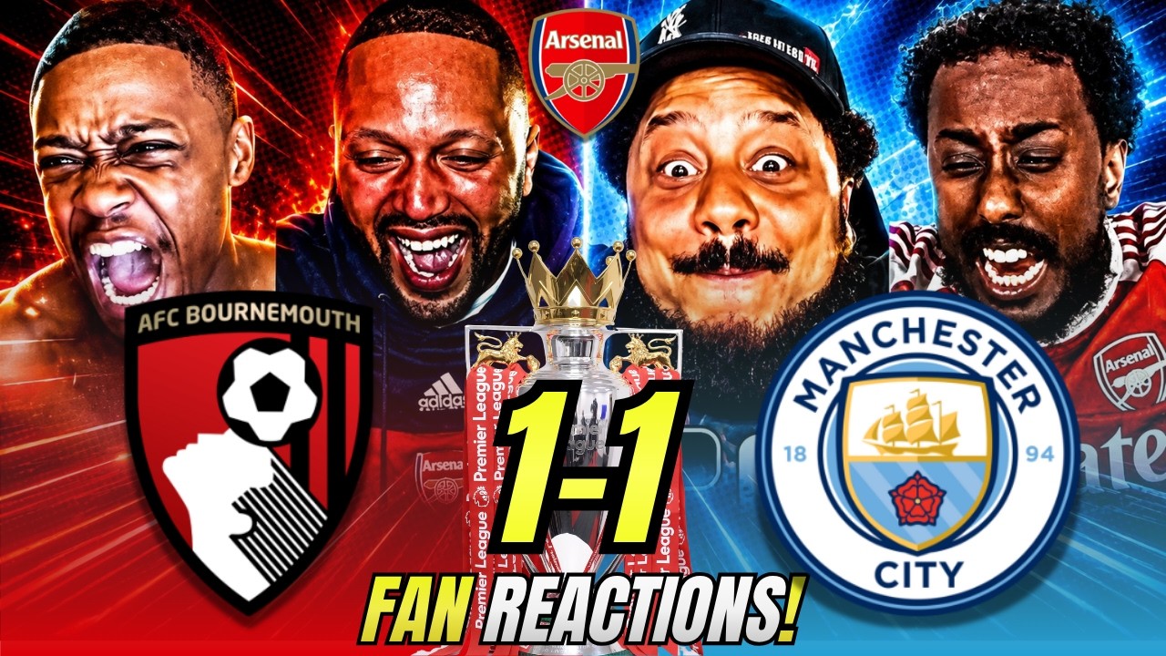 Arsenal Fans TRIUMPHANT 🏆 Full Time Reactions to Bournemouth 1-1 Man City | Premier League Champions