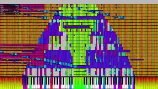 black midi Mary om a cross