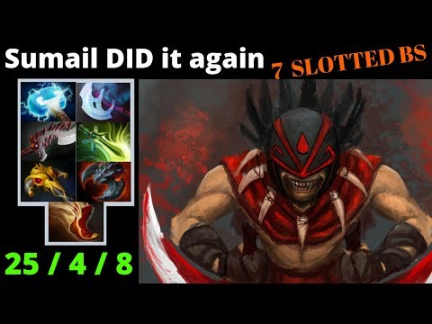 Sumail BLOODSEEKR DID IT AGAIN massive 25 kills (7 Slotted BS) Full Gameplay Dota2 TV