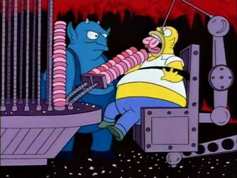 The Simpsons - Homer Eating All The Donuts In The World