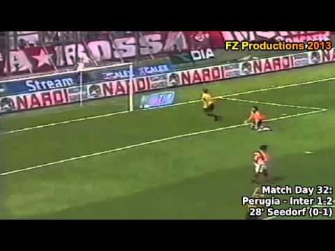 Serie A 1999-2000, day 32 Perugia - Inter 1-2 (Seedorf goal)
