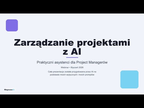AI dla Project Managera 2026