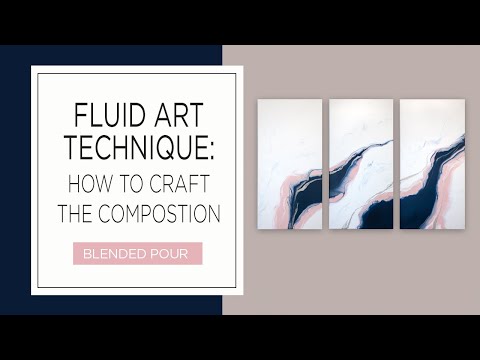 Fluid art technique | Control the composition | Triptych pour painting
