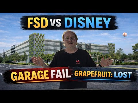 Latest Tesla FSD Still Can't Escape The Disney Parking Garage