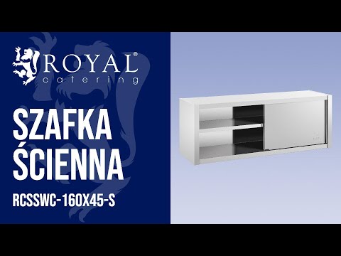 Video - Szafka ścienna - stal nierdzewna - 160 x 45 x 60 cm