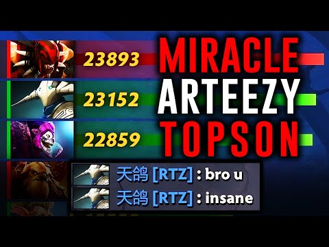 the most EPIC dota2 matchup you will see today - MIRACLE vs TOPSON & ARTEEZY