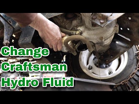 How To Change Hydro Fluid On A Craftsman Garden Tractor (Hydro-Gear)