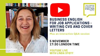 Business English  for job applications - writing CVs and cover letters