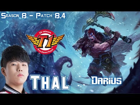 SKT T1 Thal DARIUS vs CHO'GATH Top - Patch 8.4 KR Ranked