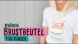 Brustbeutel nähen mit Kindern - kostenloses Schnittmuster Geldbeutel // delari & puppi