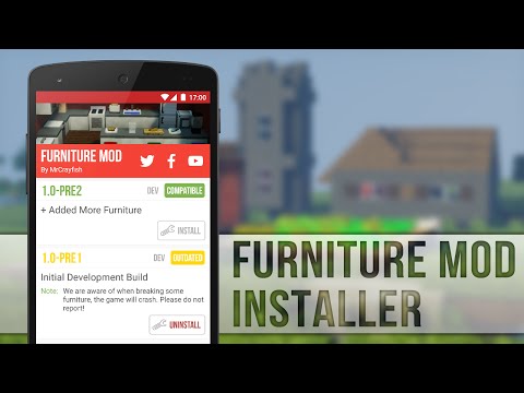 How to Install Furniture Mod for MCPE 0.13.0!