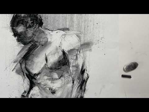 Expressive Figure Drawing with Charcoal Powder
