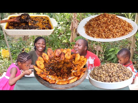 Asmr Ewa Agoyin Food Beans Recipe!! Mukbang Eating African Food!! #asmr