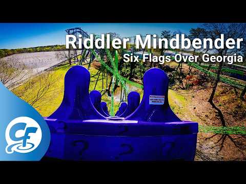 Back row point of view footage of Riddler Mindbender