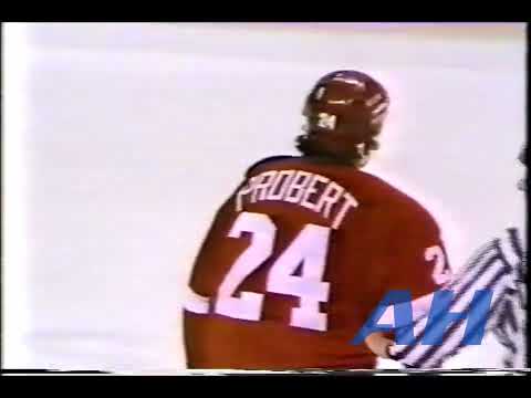 NHL Mar. 10, 1991 Darin Kimble,STL v Bob Probert,DET x2 Clips St. Louis Blues Detroit Red Wings