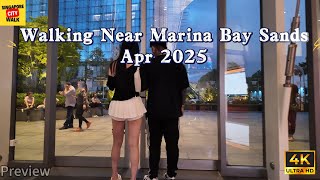 Singapore 4K|Walking Near Marina Bay Sands|新加坡金沙商场