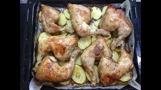 כרעיים עוף עם תפוחי אדמה - ארוחה משפחתית ללא סיבוכים
