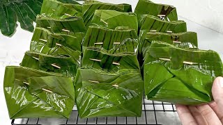Download lagu IT IS RARE TO FIND THIS TRADITIONAL FOOD MADE FROM RICE FLOUR AND BANANA LEAVES mp3