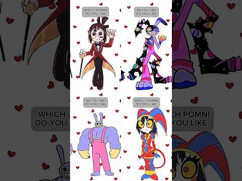 POMNI X JAX😍😈SWAP❤️WHICH ONE UH LIKE🥺DIGITAL CIRCUS ANIMATION😁#pomni #jax #animation #digitalcircus