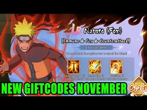 Ninja Legacy: Storm Trial New Giftcodes November - Naruto Android iOS
