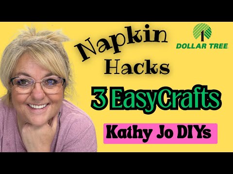 3 Napkin Hacks! Easy crafts you can do all 3 in one day…