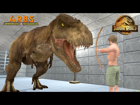 PROLOGUE Trex VS ALL UNITS (Humans) 1 vs 3 with HP Bar - Animal Revolt Battle Simulator