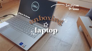 Download the video "Unboxing my new college laptop | dell inspiron 14 5000 🍁"