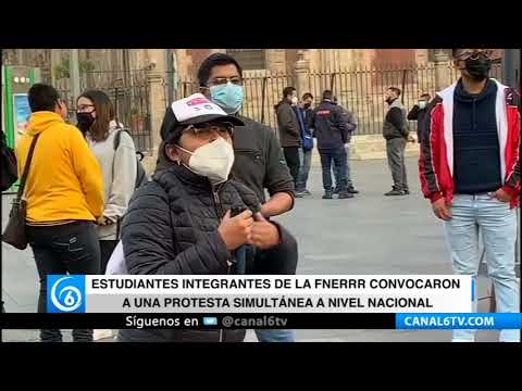 Estudiantes integrantes de la FNERRR convocaron a una protesta simultánea a nivel nacional