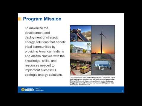 2020 Office of Indian Energy Funding Opportunity Announcement Informational Webinar