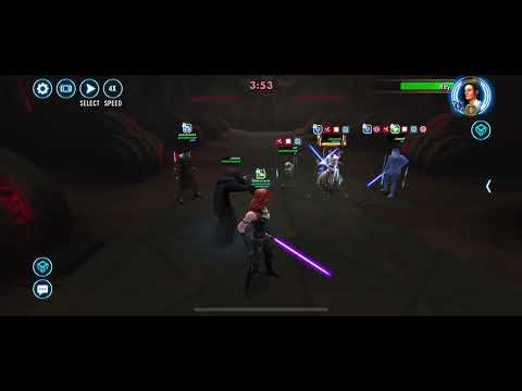 Starkiller vs Rey, Ben Solo, Hoda - SWGOH GAC 3v3